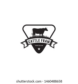 Cattle Farm Logo Design Angus Cow Stock Vector (Royalty Free) 1500049532