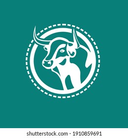 Cattle Farm Logo Design Vector