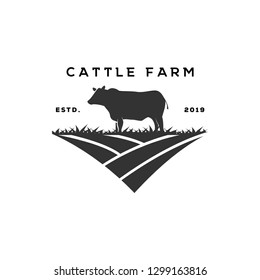 Cattle Farm Logo Graphic Design Template Vector Illustration Vector