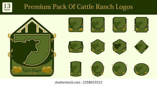 Cattle Farm Logo Premium Package
  with a classic style frame