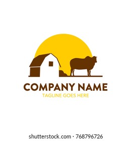 Cattle Farm Logo Vector Illustration Unique Stock Vector (royalty Free 