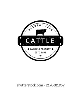 Cattle farm premium quality logo design