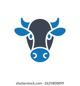 Cattle Farming Business Icon Isolated On White Background
