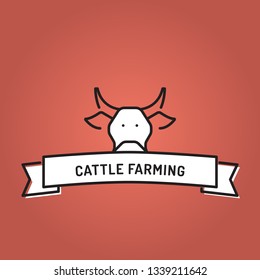 CATTLE FARMING LINE ICON SET