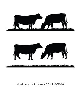 Cattle and Grass Logo and Illustration 