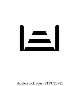 cattle grid icon. Flat style design isolated on white background.