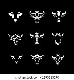 Cattle Head logo design inspiration set