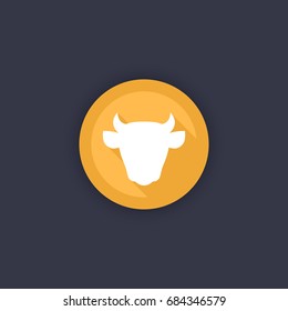 cattle icon with cow head