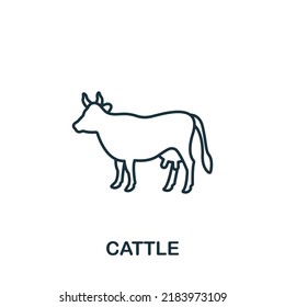 Cattle Icon. Monochrome Simple Cattle Icon For Templates, Web Design And Infographics