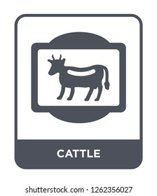 cattle icon vector on white background, cattle trendy filled icons from Traffic signs collection, cattle simple element illustration