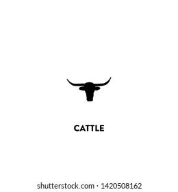 cattle icon vector. cattle sign on white background. cattle icon for web and app