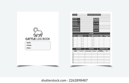 Cattle Log Book kdp interior