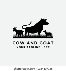 cattle logo vector collection. Cow and Goat design. - Vector