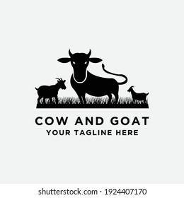 cattle logo vector collection. Cow and Goat design. - Vector