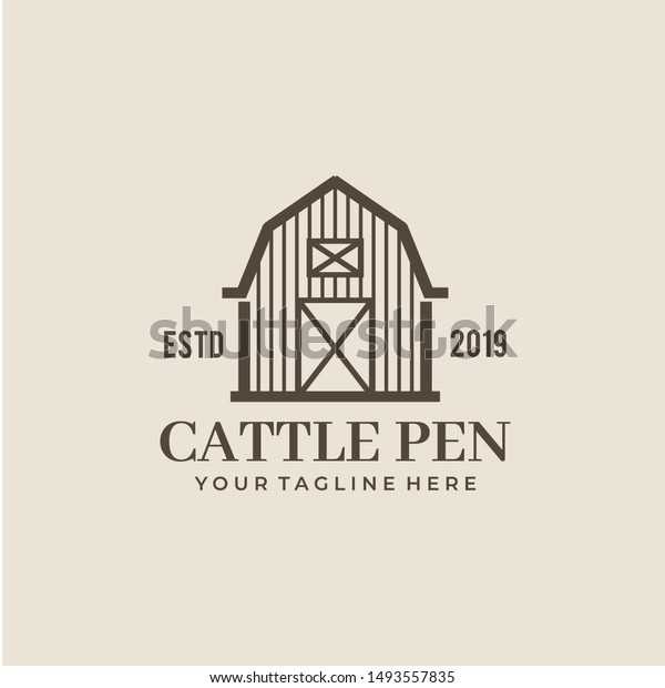 Cattle Pen\
Logo Design Template Inspiration -\
Vector