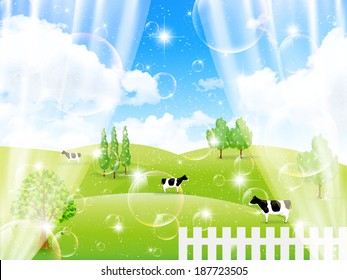 Cattle ranch landscape