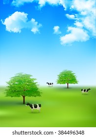 Cattle ranch landscape background