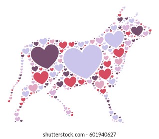Cattle shape vector design illustration