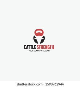 Cattle Strength Vector Logo Design Template