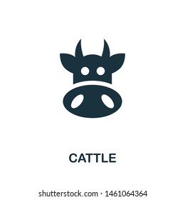 Cattle vector icon illustration. Creative sign from farm icons collection. Filled flat Cattle icon for computer and mobile. Symbol, logo vector graphics.