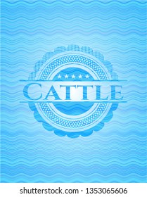 Cattle water wave representation badge.