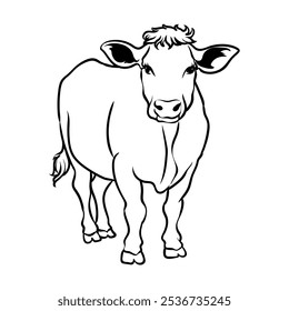 cattle with white background separate