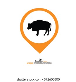 cattle.cow.bull.vector illustration.