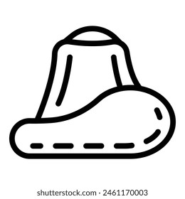 Cattleman hat icon outline vector. Cowboy headgear. Cowpoke head accessory