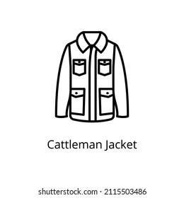 cattleman jacket icon in vector. Logotype