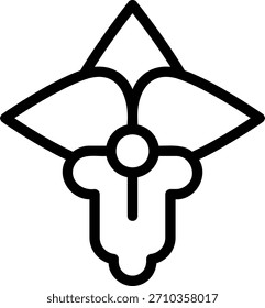 Cattleya line icon illustration vector