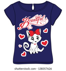cat/T-shirt graphics/cute cartoon characters/cute graphics for kids/Book illustrations/textile graphic/graphic designs for kindergarten/cartoon character design/fashion graphic