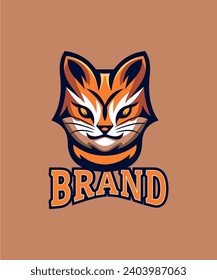 catvector mascot logo design with modern illustration concept style for badge, emblem and tshirt printing.