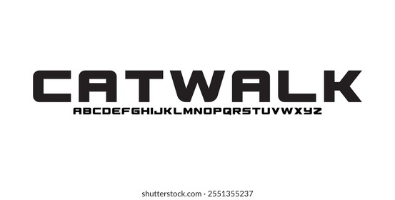 Catwalk, Abstract minimal future alphabet fonts. simple typography sport future creative font . vector illustrator
