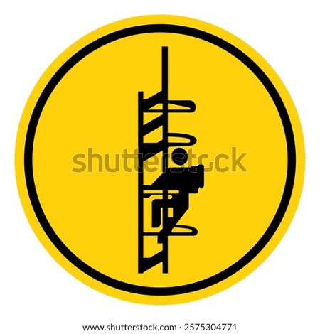 Catwalk Hazard Symbol Sign, Vector Illustration, Isolate On White Background Label.EPS10