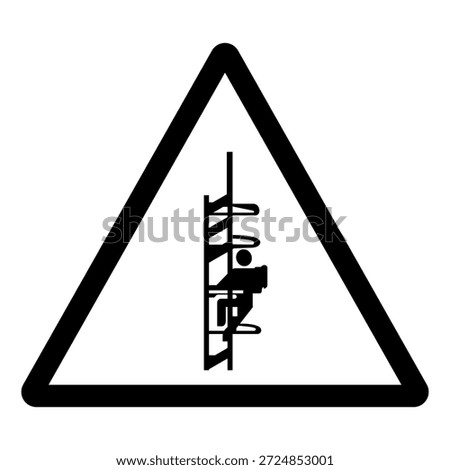  Catwalk HazardS ymbol Sign, Vector Illustration, Isolate On White Background Label .EPS10