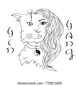 cat-women vector illustration
