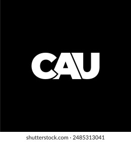 CAU letter monogram typography logo