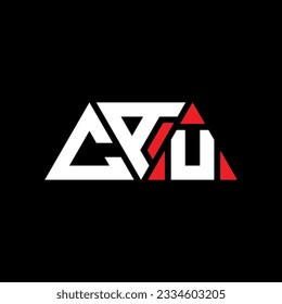 Diseño del logotipo de la letra del triángulo CAU con forma de triángulo. Monograma de diseño del logotipo del triángulo CAU. Plantilla de logotipo vectorial de triángulo CAU con color rojo. Logo triangular de la CAU Diseño sencillo, elegante y lujoso.