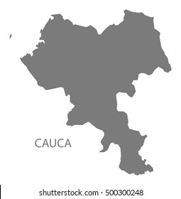 Cauca Colombia Map In Grey