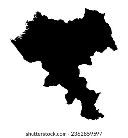 Cauca department map, administrative division of Colombia.