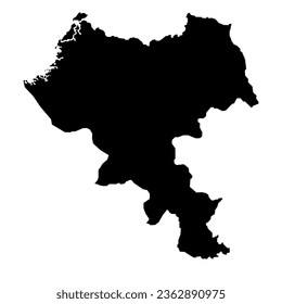 Cauca department map, administrative division of Colombia.