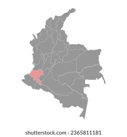 Cauca department map, administrative division of Colombia.