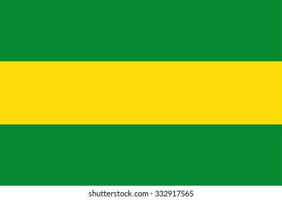 Cauca vector flag, Colombia. Flag of Colombian Department Cauca. South America territory.