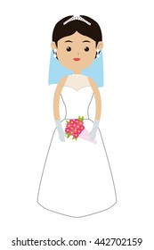 caucasian bride icon