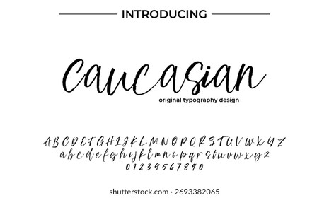 Caucasian - Elegant Script Font for Smooth Handwritten Design and Creative Typography