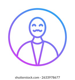 Caucasian Icon Element For Design