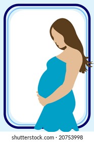 Caucasian pregnancy vector