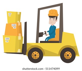 forklift cartoon clipart for free