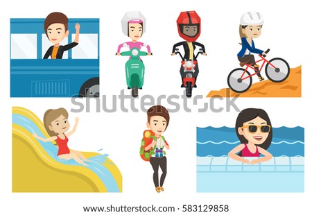 Similar – Image, Stock Photo motorbike on the beach