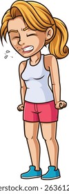 Mulher caucasiana espirrando ilustração vetorial